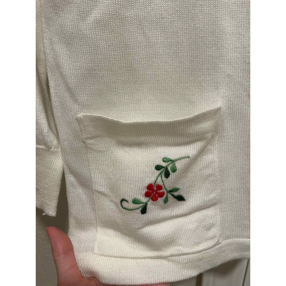Vintage Floral Embroidery Knit Cardigan - Picture 6 of 6